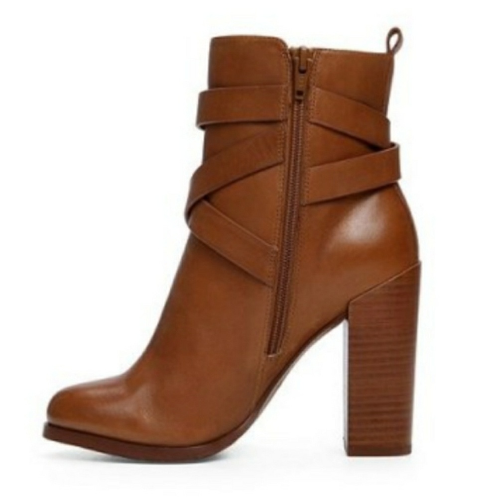 NEW👢Genuine Soft Leather Cognac / Camel Boots 9 - Picture 3 of 5